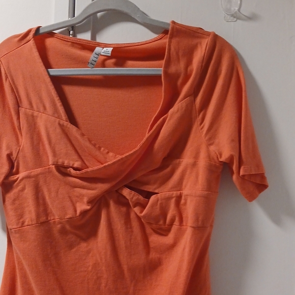 ELLE Crossover Short Sleeve Tee Rose of Sharon Women's Sz XL - Picture 2 of 11